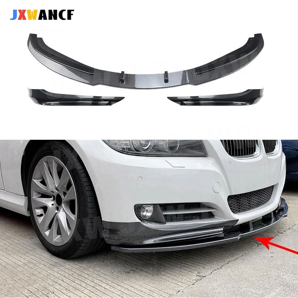 

JXWANCF ABS Car Front Bumper Lip Spoiler With Splitter for BMW 3 Series E90 E91 LCI 320i 2009 2010 2011 2012 Bodykits Car