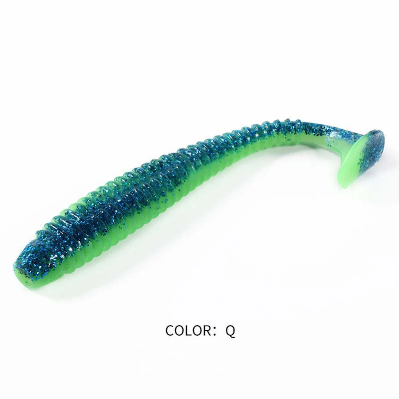 2023 HOT Impact Ring Shad Angelköder Weichplastik 63mm 80mm 97mm Plastikköder Swimbait Jigging-Köder Barschköder
