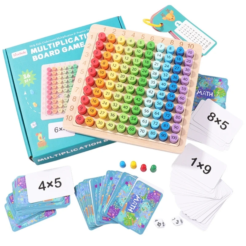 Multiplication Learning Board For Kids, Interactive Math Game, Educational Toy for Ages 3 8 top quality