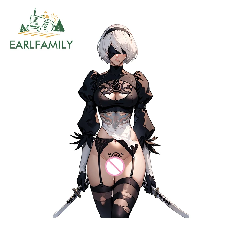 EARLFAMILY Nier Succubus Waifu الوشم ملصقات السيارات هنتاي بعقب موحدة ملصق مضاد للمياه دراجة نارية اكسسوارات السيارات التصميم #6