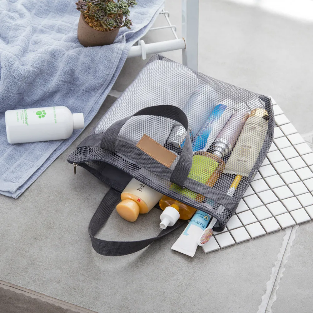 

Набор из 3-х пляжных сетчатых сумок-тоутов из плотной ткани для слива песка и воды, для путешествий, бассейна, спортзала, плавания, семейного отдыха