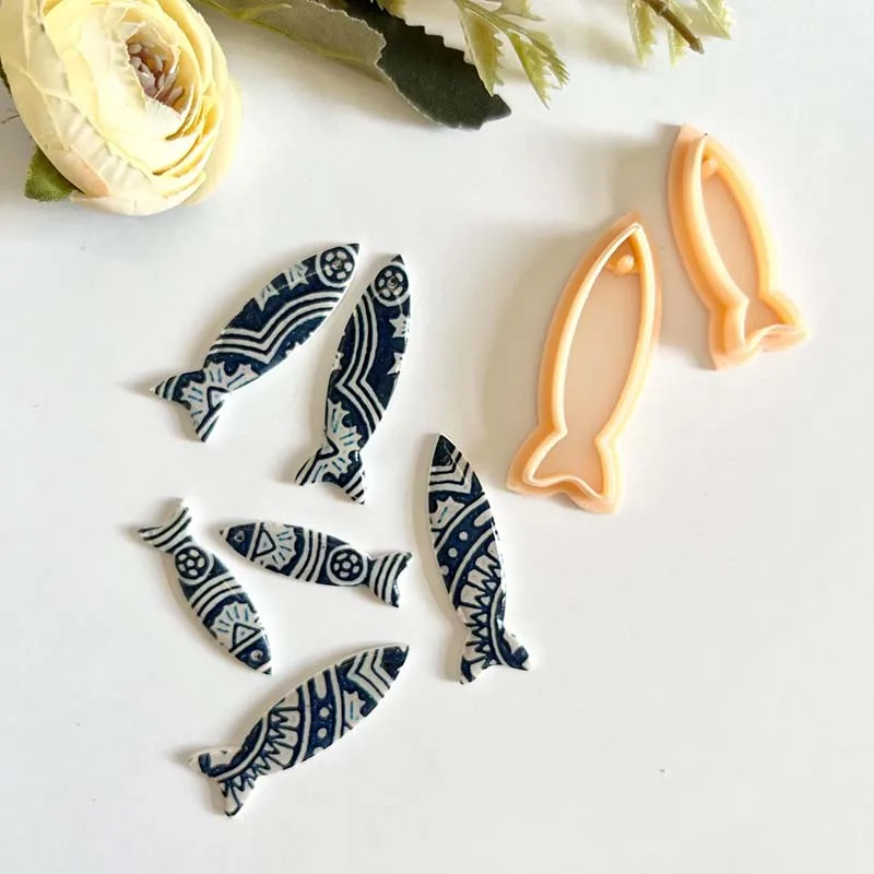Cute Fish Clay Cutters Animal cutters 3 sizes SHARP edge Earring Jewelry Making Polymer clay tools Earrings Cutters Hand Tools - Detail 1