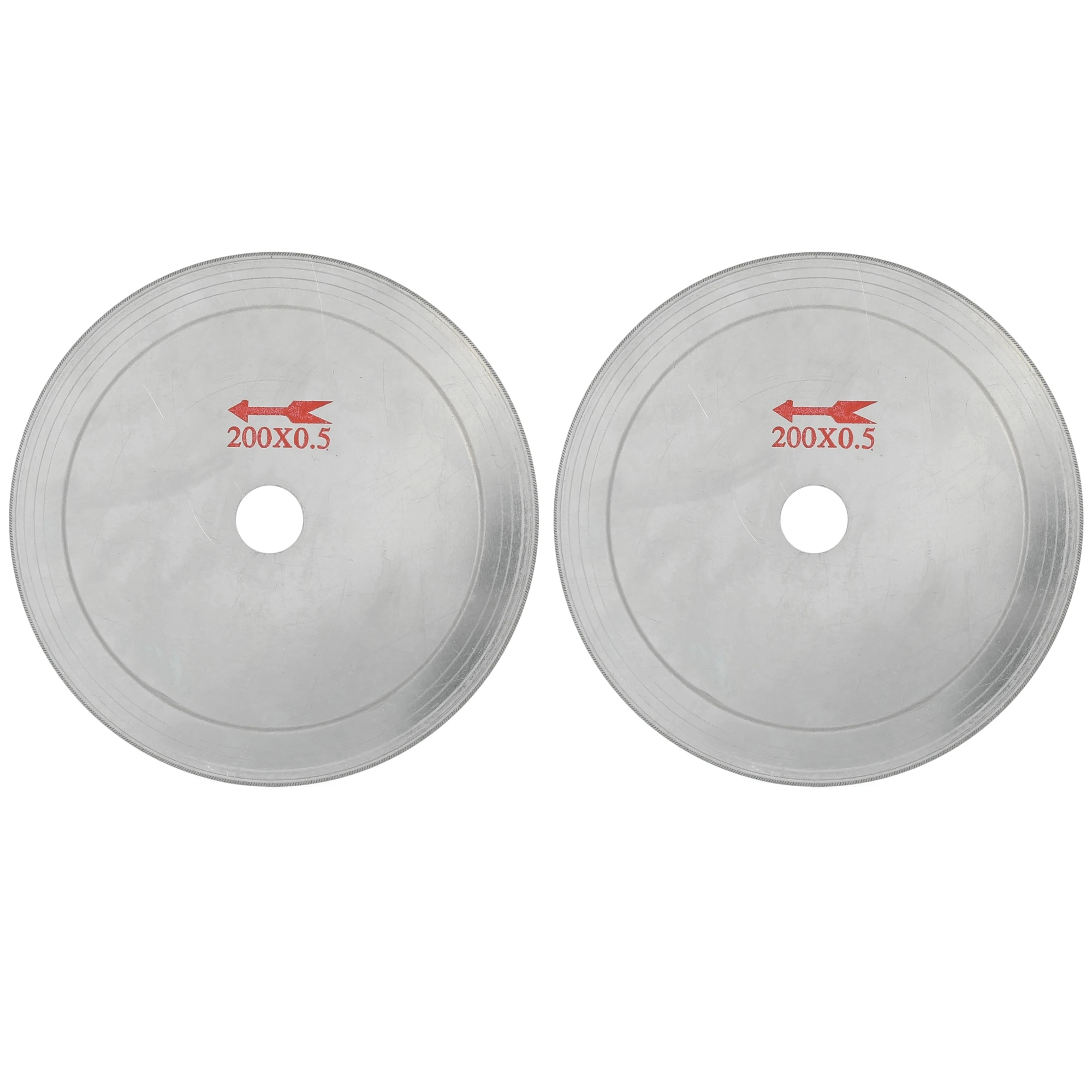 2개입 8인치(200mm) 초박형 다이아몬드 보석 가공용 톱날 절단 디스크 아버홀 1인치(25.4mm) 보석 유리 장신구 석재용