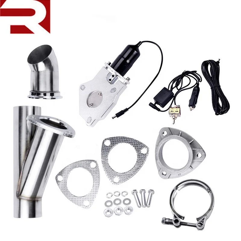 E-Cut 51mm Stainless Steel Valve out Muffler Bypass with Manual Switch Remote Exhaust Catback Downpipe Cutout System