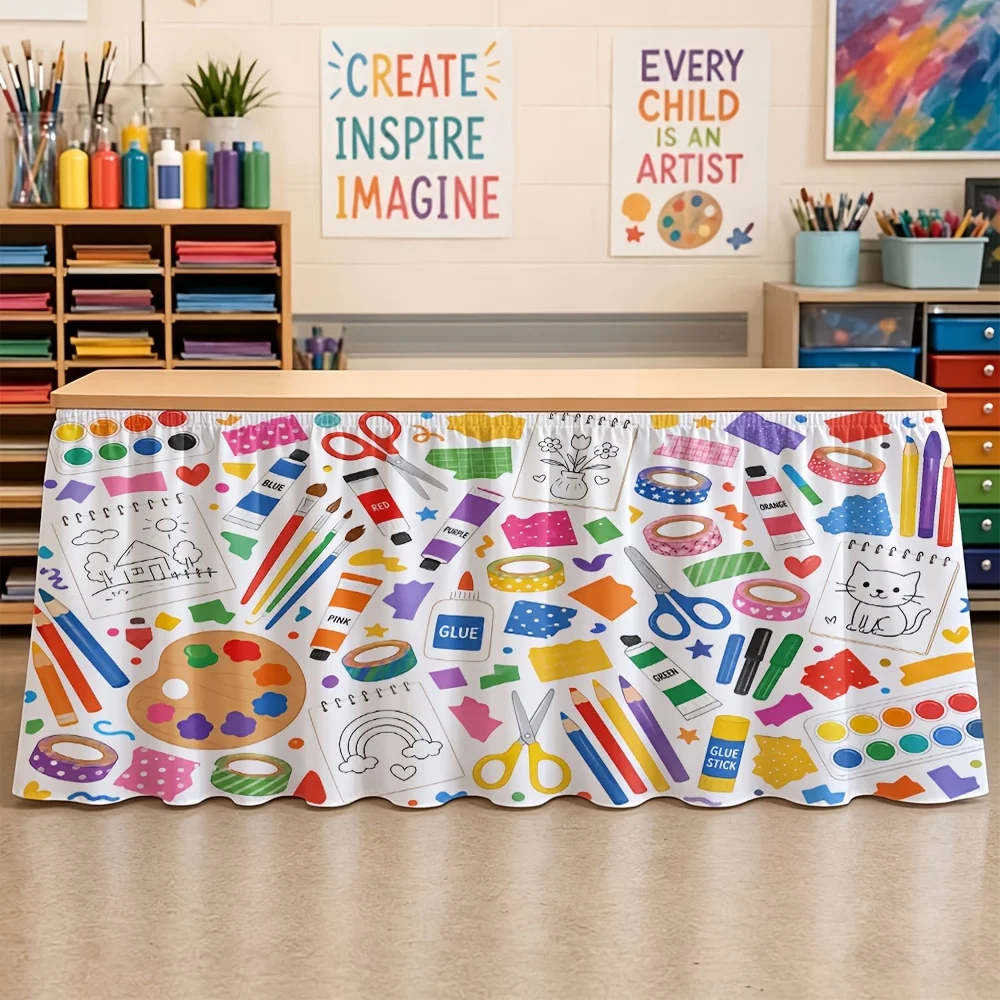 Halloween, Christmas, homecoming, send a table skirt, 1 piece of pencil scissors animation and other printing elements