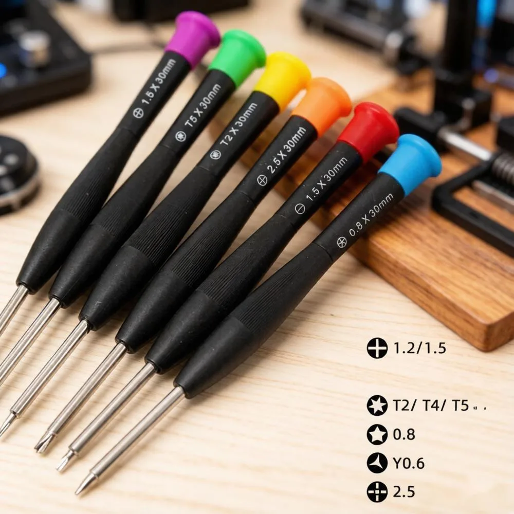 8pcs Precision Screwdriver Set with Non-Slip 45# Steel Bits Repair Tool Kit for Electronics Smartphones Tablets Drones Cameras
