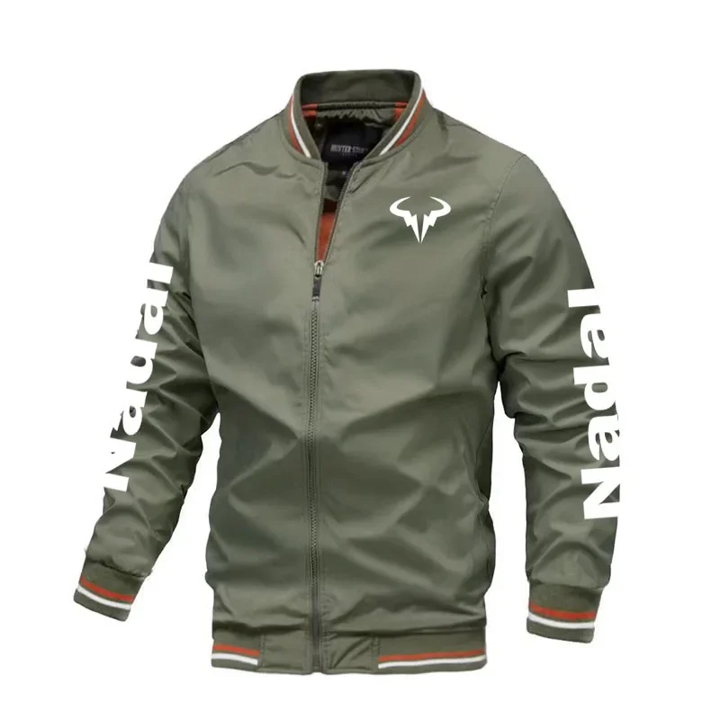 Chaqueta de béisbol con estampado a prueba de viento para hombre, chaqueta masculina informal, suelta, de alta calidad, para otoño