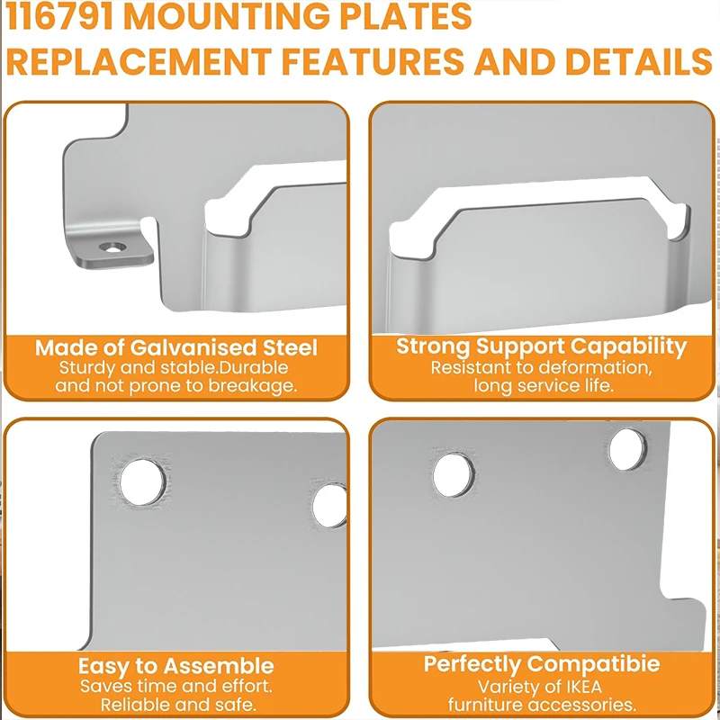 

Комплект из 6 кронштейнов для крепления кемпингового оборудования с крепежными винтами для Skorva, Trysil, Hemnes, Malm, Brimnes, аксессуары для автодомов и караванов