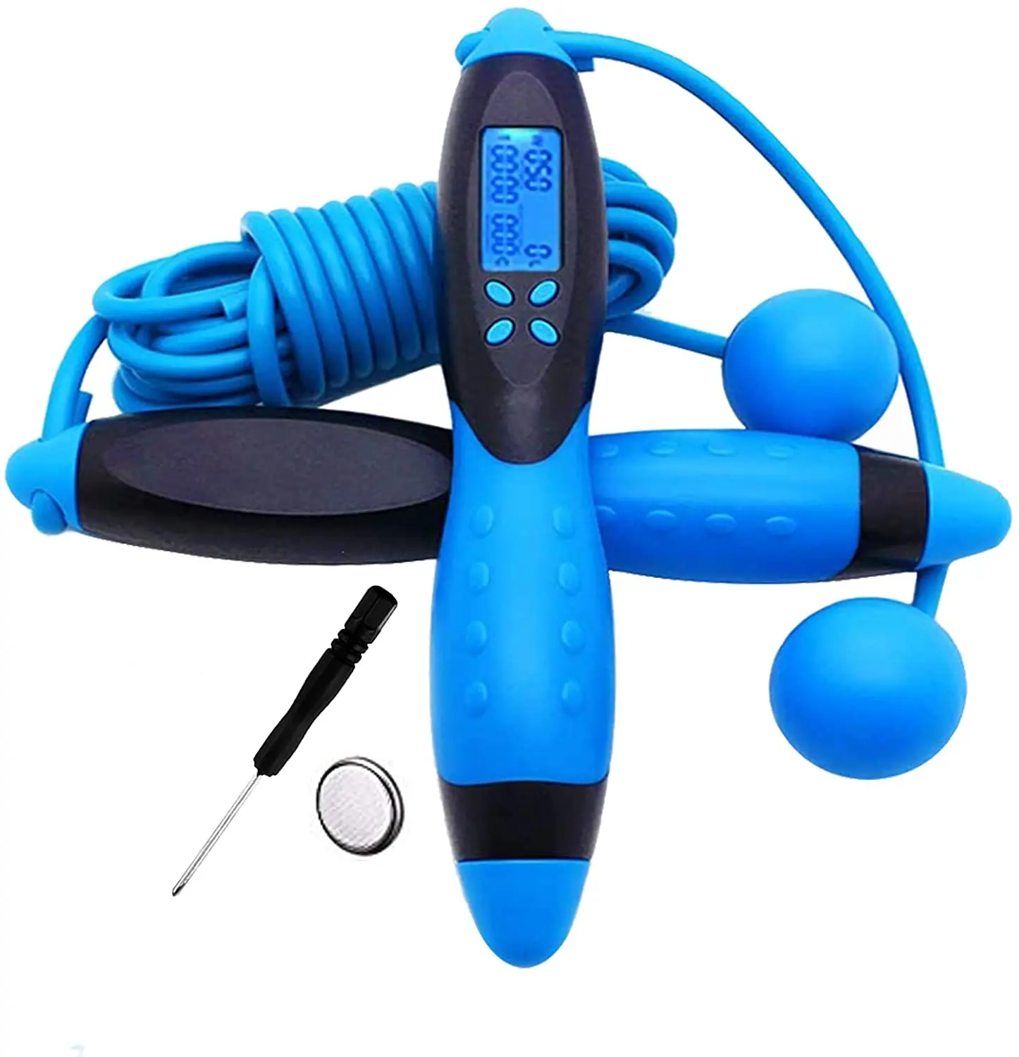 

Talking digital skipping rope with TALKING FUNCTION MEMORY COUNTING ROPE speak automatically perfect for the elderly blind