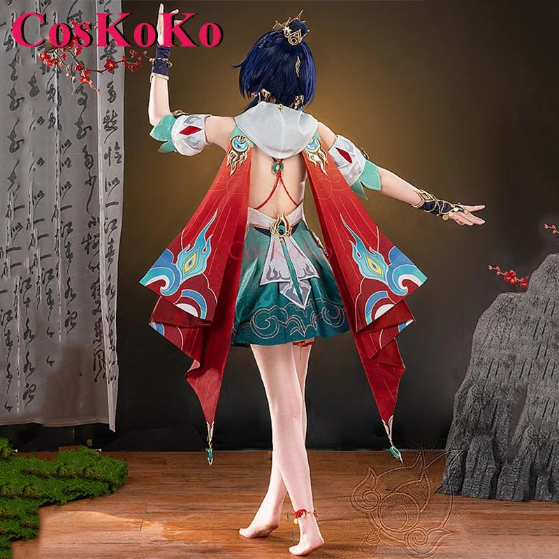 CosKoKo Yunli Cosplay Game Honkai: Star Rail Costume Sweet Elegant National Style Dress Halloween Party Role Play Clothing S-3XL