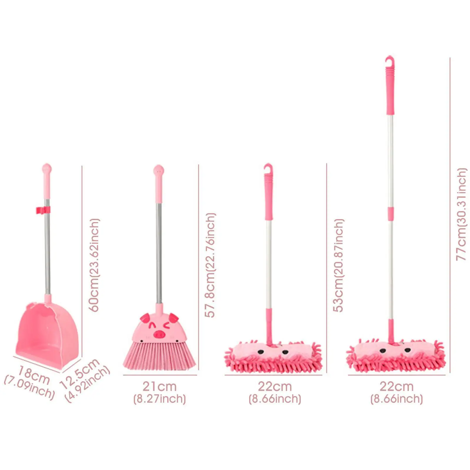 Kids Cleaning Toy Set Toddlers Broom Set Little Housekeeping Helper Set for