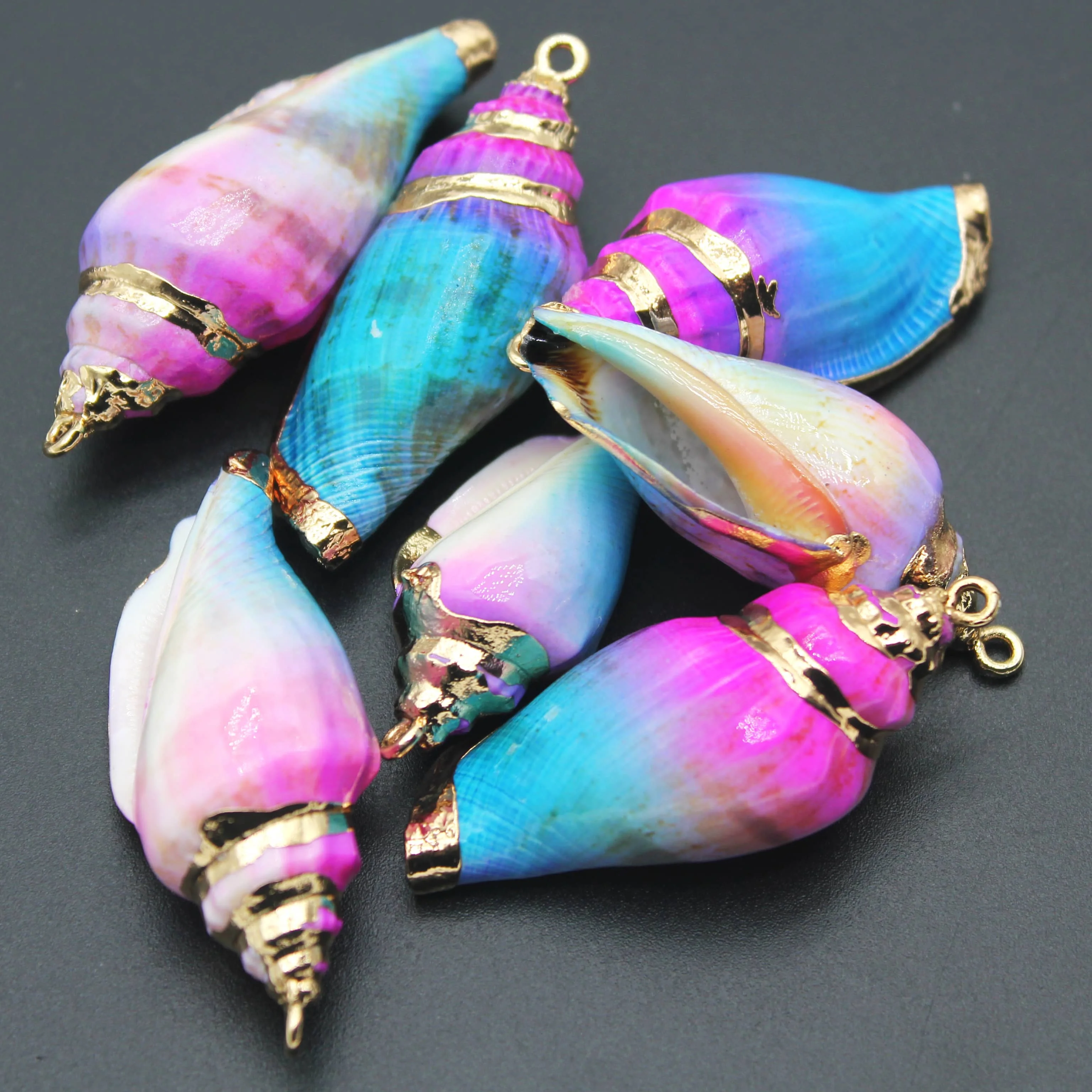 Natural Shell Exquisite Fashion Pendant Gold-plated For Jewelry Making DIY Necklace Bracelet Earrings Handmade Accessories