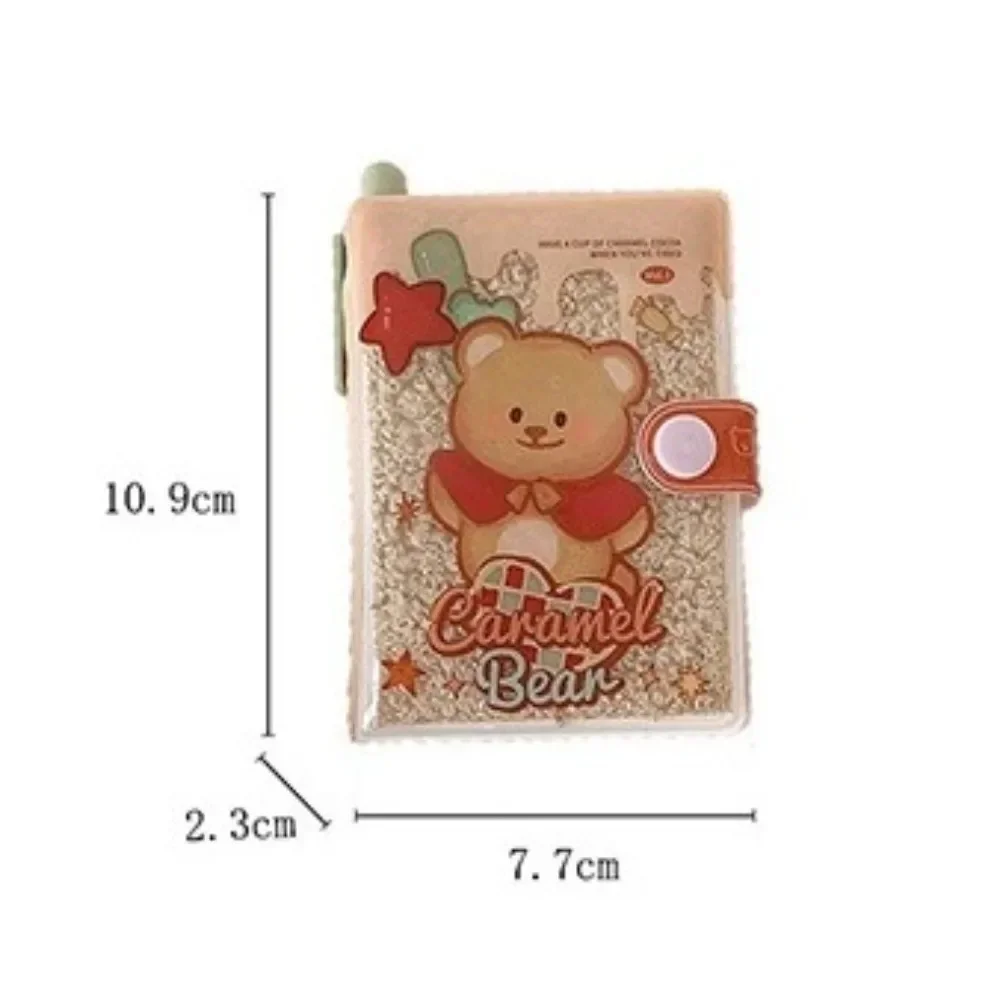 Cute Cartoon Bear Notebook Plastic Case with Pen Pocket Notepad Portable Plush Notepad Office Memo Pad
