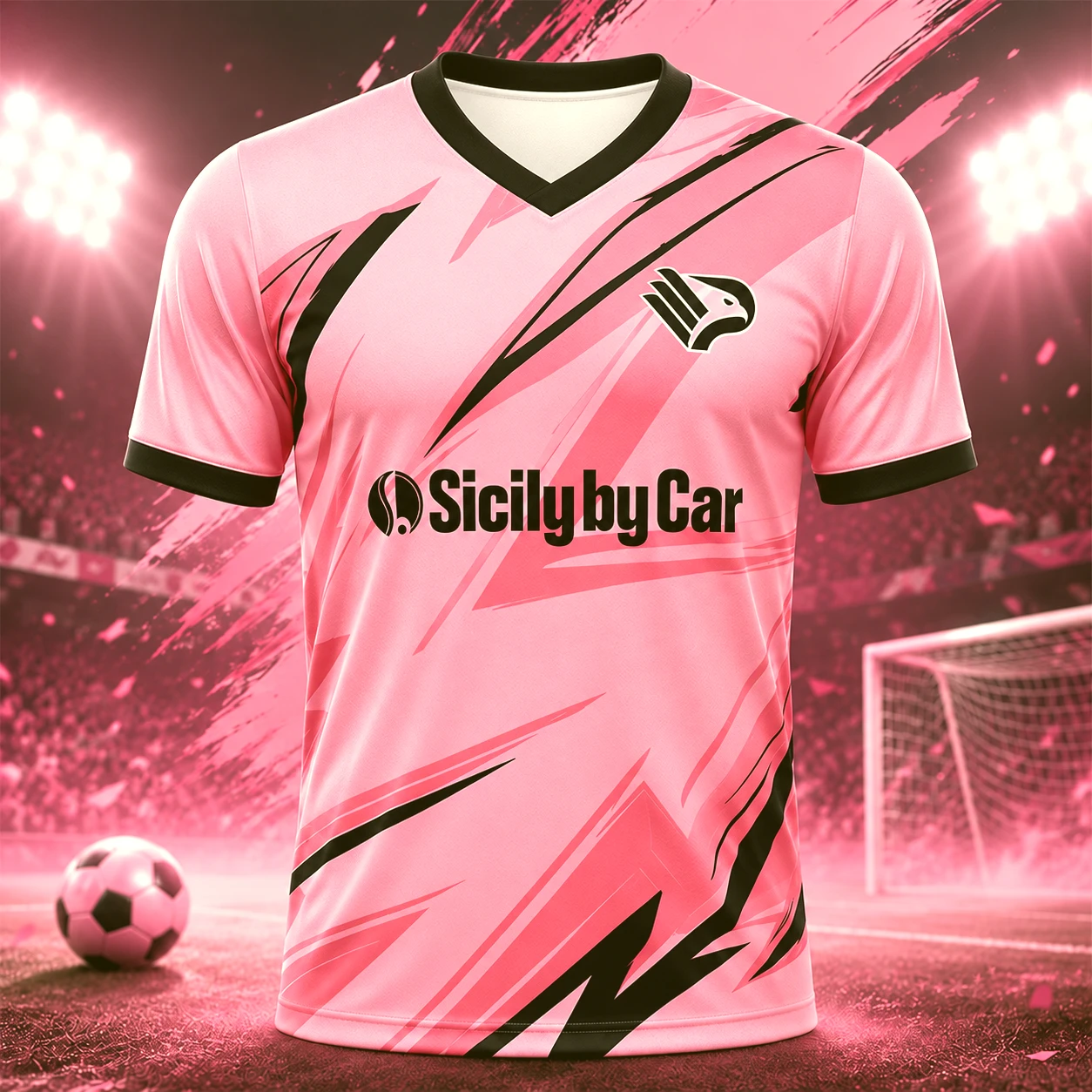 New Palermo 2026/27 Home Soccer Jersey Training Uniforms Men Short Sleeve V-Neck Football  Match T-shirt Men Women Clothing Top