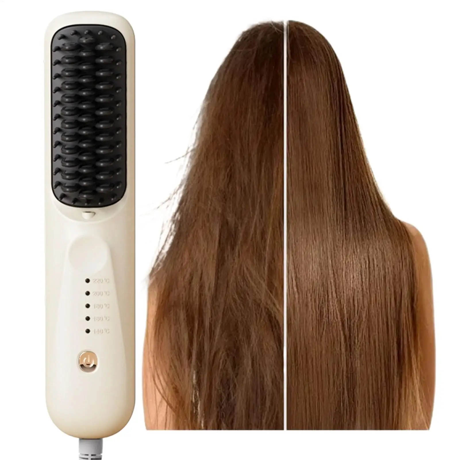 

Щетка-выпрямитель для волос с 5 режимами нагрева, ионизацией и регулировкой температуры, электрическая расческа-выпрямитель, горячая расческа-выпрямитель, инструмент для укладки волос
