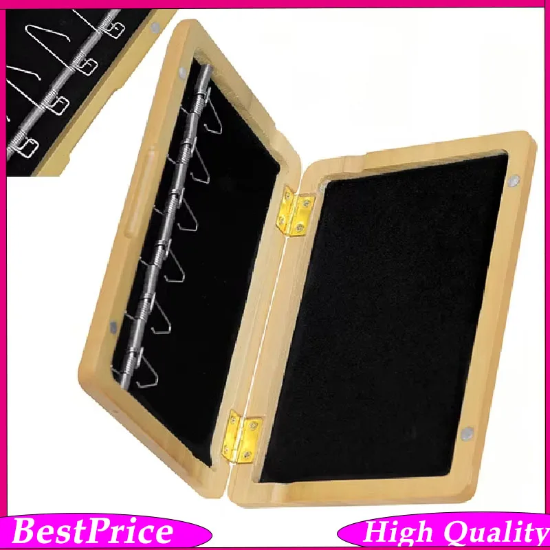Walnut Bassoon Reed Case with Hook - Portable 6-Reed Storage, Flip-Top Design, Secure Holder, Compact & Protective