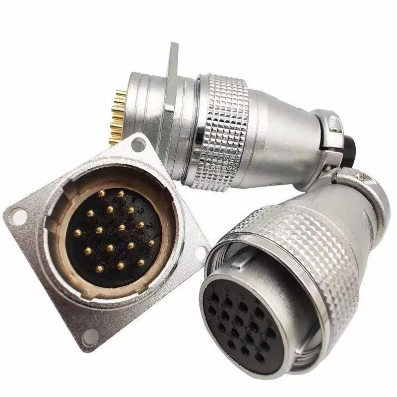 PLS28 -2/3/4/5/7/8/10/12/14/16/17/19/20/24/26Pin Aviation Connector Plug Male Female Plug Socket Wiring Harness Connector 28mm
