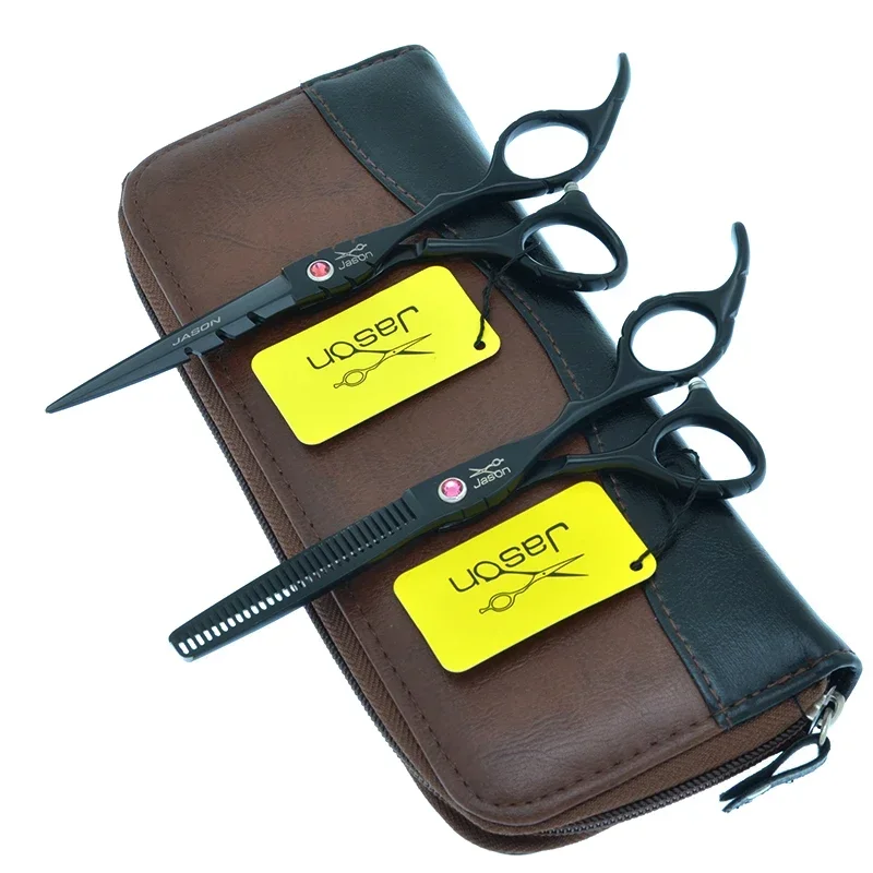 

Jason 5.5/6 inch Hairdressing Scissors Japanese Steel 440C Barber Hair Cutting Shears Salon Haircut Thinning Scissors A0062D