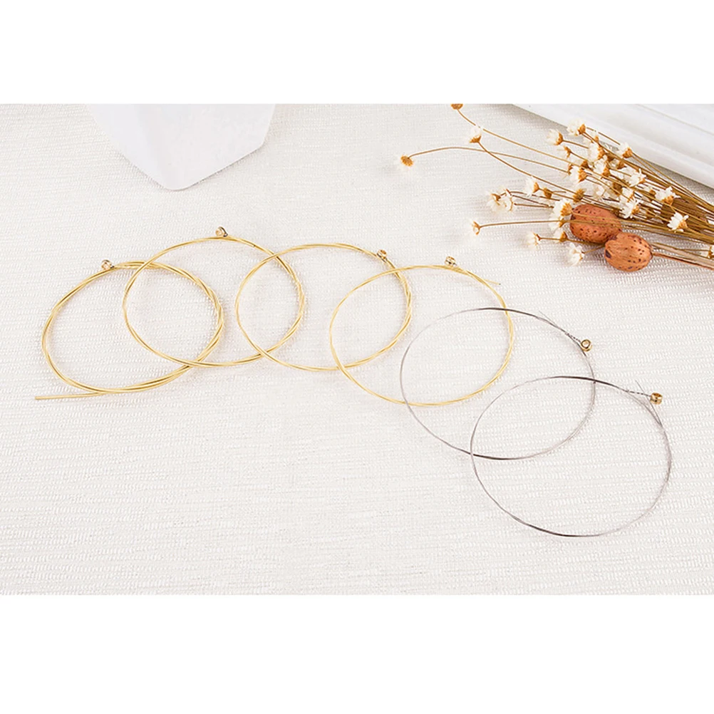 

3pcs Acoustic Guitar Steel Brass String Guitar Parts Bright Color Durable Long Lasting Tone Performance Easy Install Practice