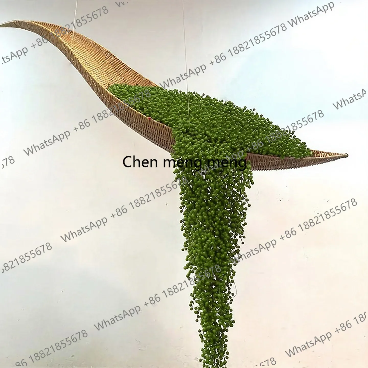 

a55 Mung bean boat acacia bean modern art installation landscaping indoor shopping mall hotel hanging pendant decorative landsca