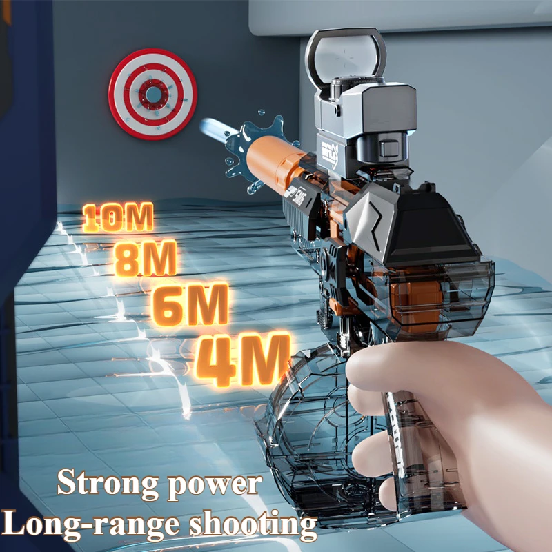 Pistola de brinquedo de explosão elétrica verão piscina praia água jogar submetralhadora de alta pressão parque de diversões armas de água