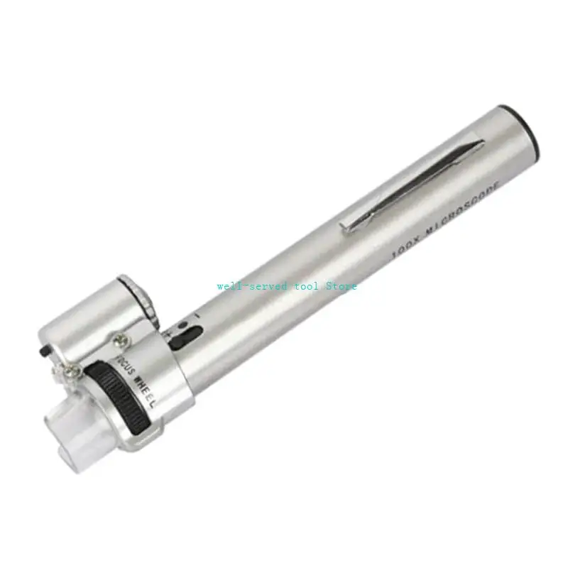 G88A Mini Microscope Pen dengan LED Light 100x Mini LED Microscope LED