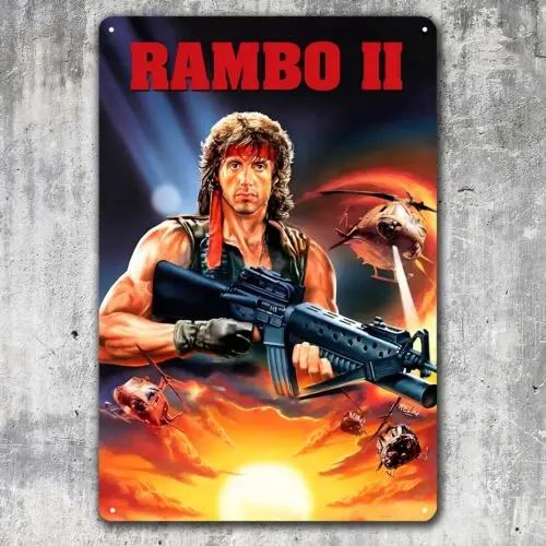 2 Film-Metallposter – Sammelbares Blechschild 20x30cm – Aluminium