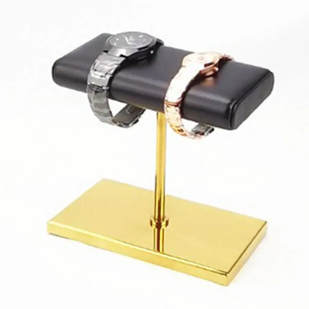

Metal Base PU Leather Holder Watch Display Stand for Retail Shop, Personal Use