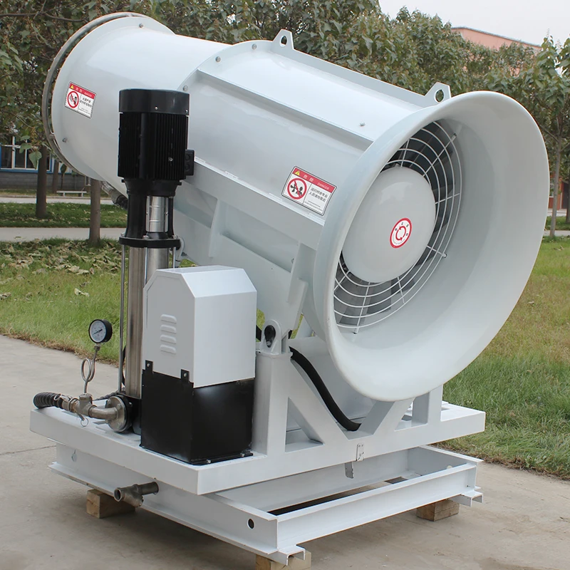 mit Befeuchtungsfunktion für den Staubkontrollanschluss. Staubkontroll-Nebelkanonenmaschine zur Staubunterdrückung in Anschlüssen und Gehäusern