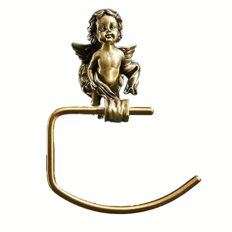 

HHO-Retro Angel Towel Rack Towel Ring Bathroom Towel Hanger Toilet Towel Bar Towel Ring