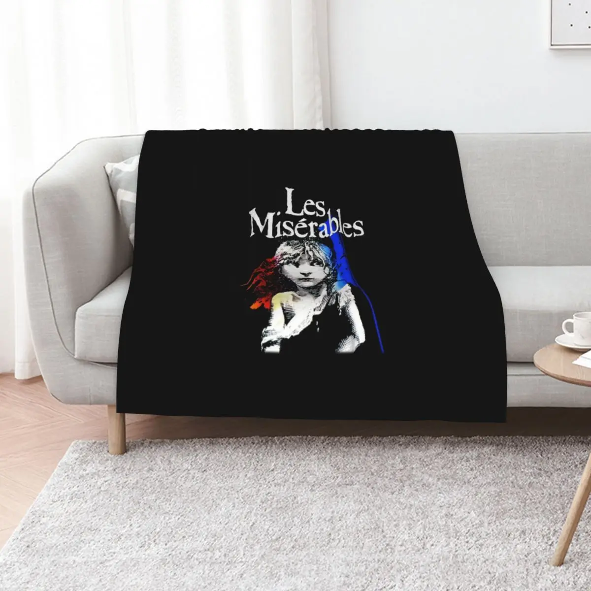 Les Miserables ( black ) Throw Blanket Loose for winter Thins Moving heavy to sleep Tourist Blankets