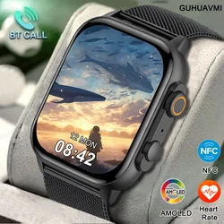 NFC Smartwatch Men Women Always Show Time BT Call Series 8 High Refresh Rtae Sport Watches AMOLED Smart Watch  For Apple Xiaomi