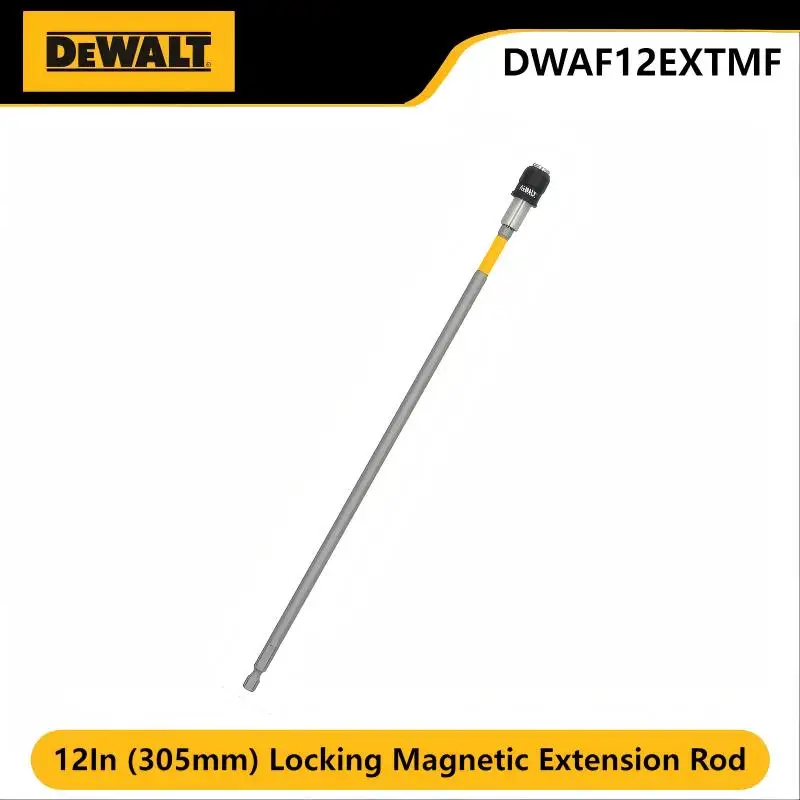 DEWALT 12In (305mm) Locking Magnetic Extension Rod - Strong Magnet, Bit Holder, NO.DWAF12EXTMF