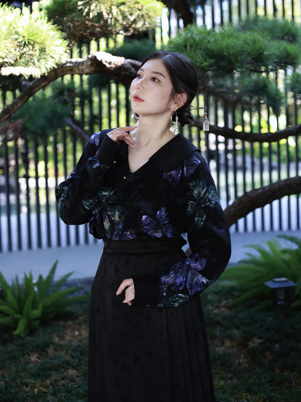 

Large Size Women's Long Sve irt Han Su Design Sensation Versatile Spring Autumn New Faion Retro Loose Fit