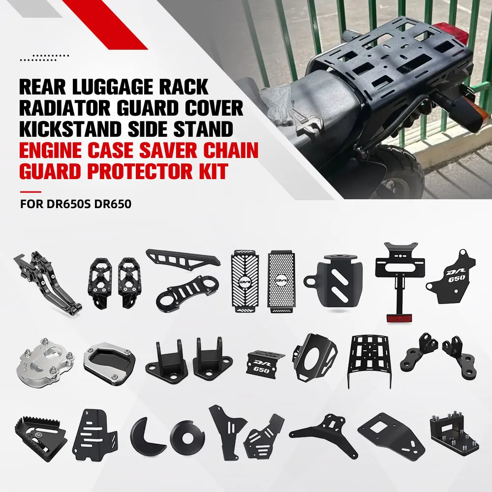 

For Kawasaki KLR650 2008-2024 Kickstand Foot Side Stand Extension AUXILIARY BRACKET Side Luggage Rack Foot Pegs Pedals KLR 650