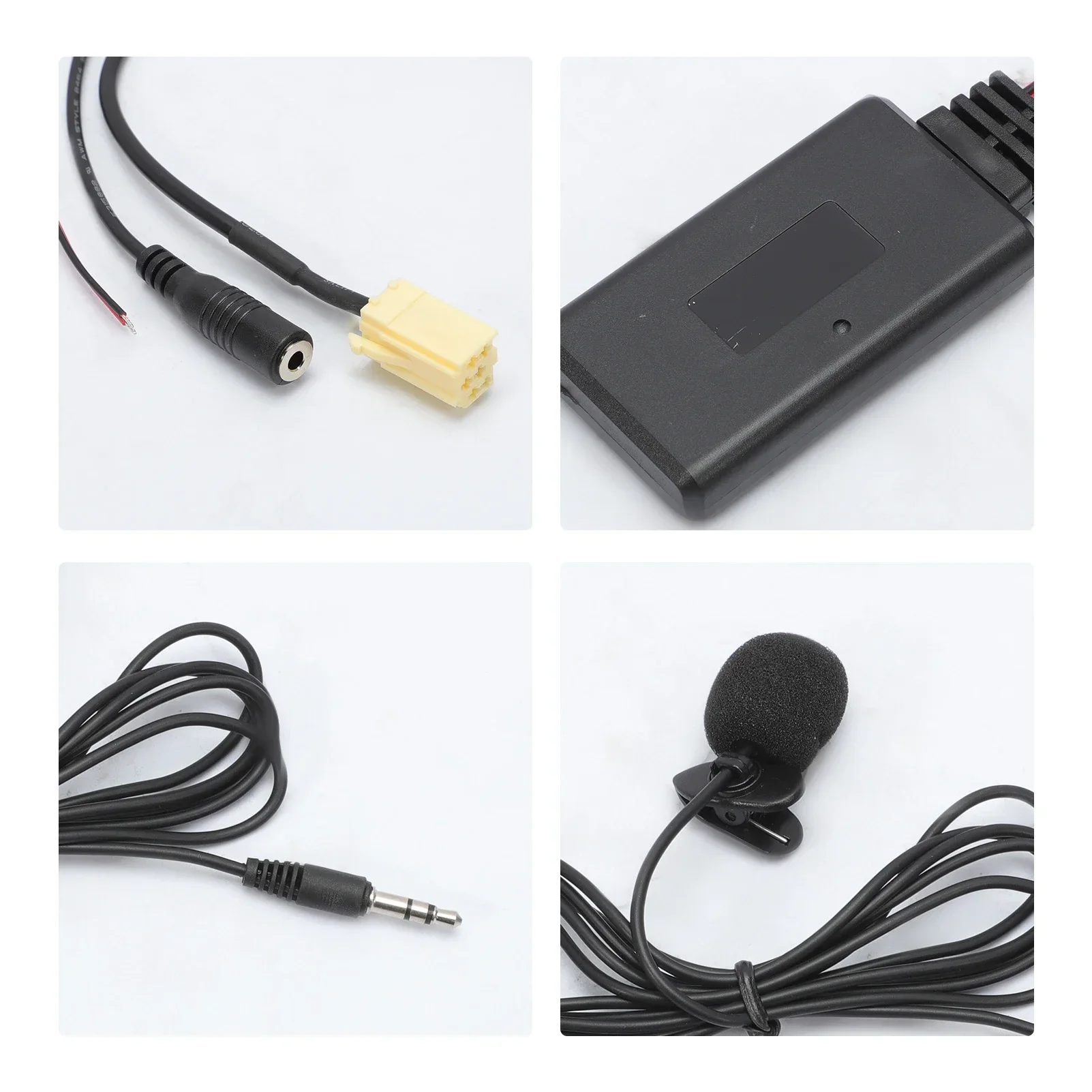 AUX Bluetooth Cable, Adapter for Car Bluetooth 5.0 with Microphone Adapter AUX Bluetooth Handsfree for Fiat 500/Grande Punto