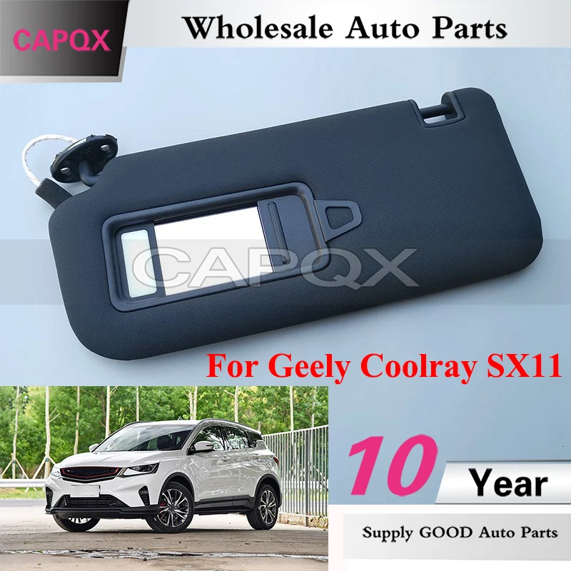 

CAPQX 1 piece Car Inside Sunvisor For Geely Coolray SX11 Proton X50 Sun Shield Front Sunshade Sun Visor (Black)