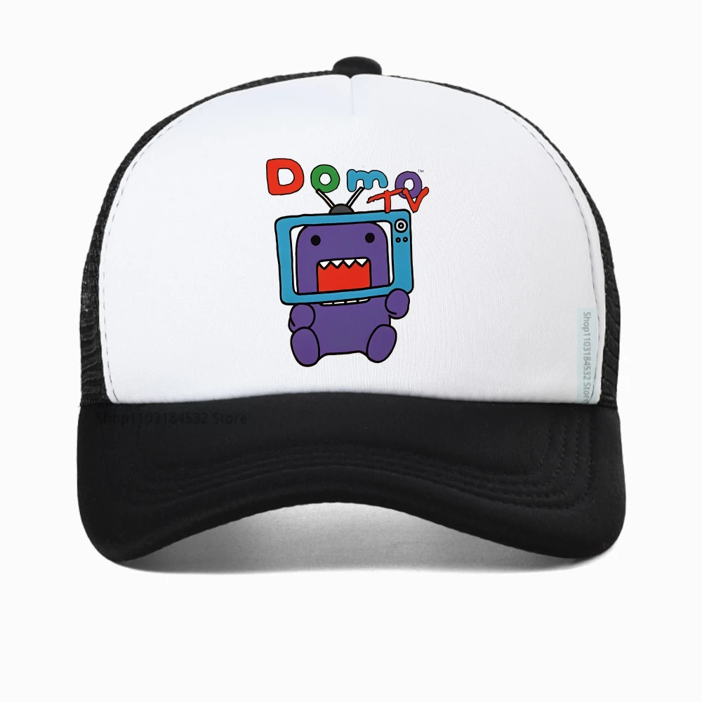 

I Love Domo Kun Fun Print baseball cap Japanese kawaii cartoon Hip Hop hat Casual Four season mesh breathable caps