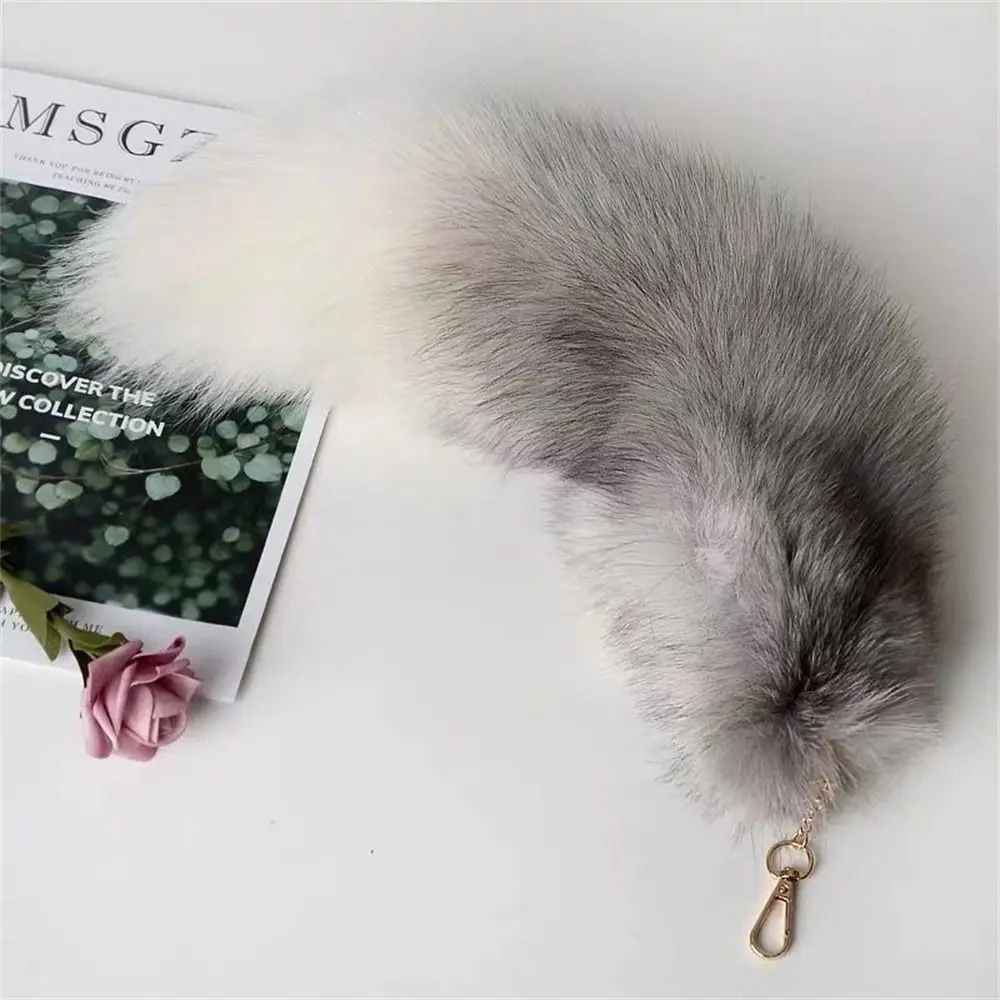 

Pompoms Animal Tail Keychain Bag Tassel Bags Charm Plush Tail Keychain Strap Chain Large Fluffy Fur Pendant Keyring Car Keyring
