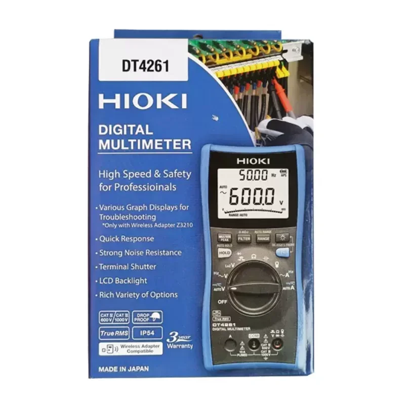 HIOKI  Digital Multimeter Multimeter High Precision Measures Voltage Resistance Current Capacitance and Diodes DT4261