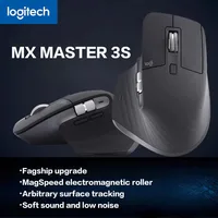 Ratón inalámbrico Bluetooth Logitech MX Master 3S, ratón suave para oficina de negocios, ratón ergonómico para oficina de negocios