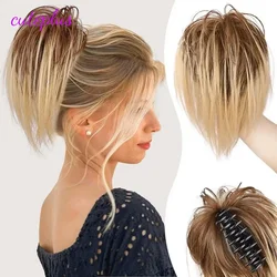 Short Claw Clip Ponytail Hair Extensions, Straight Ponytail Hair Extension, Straight Bun Hair Claw Clip, Wigs Clip In Hair Exten