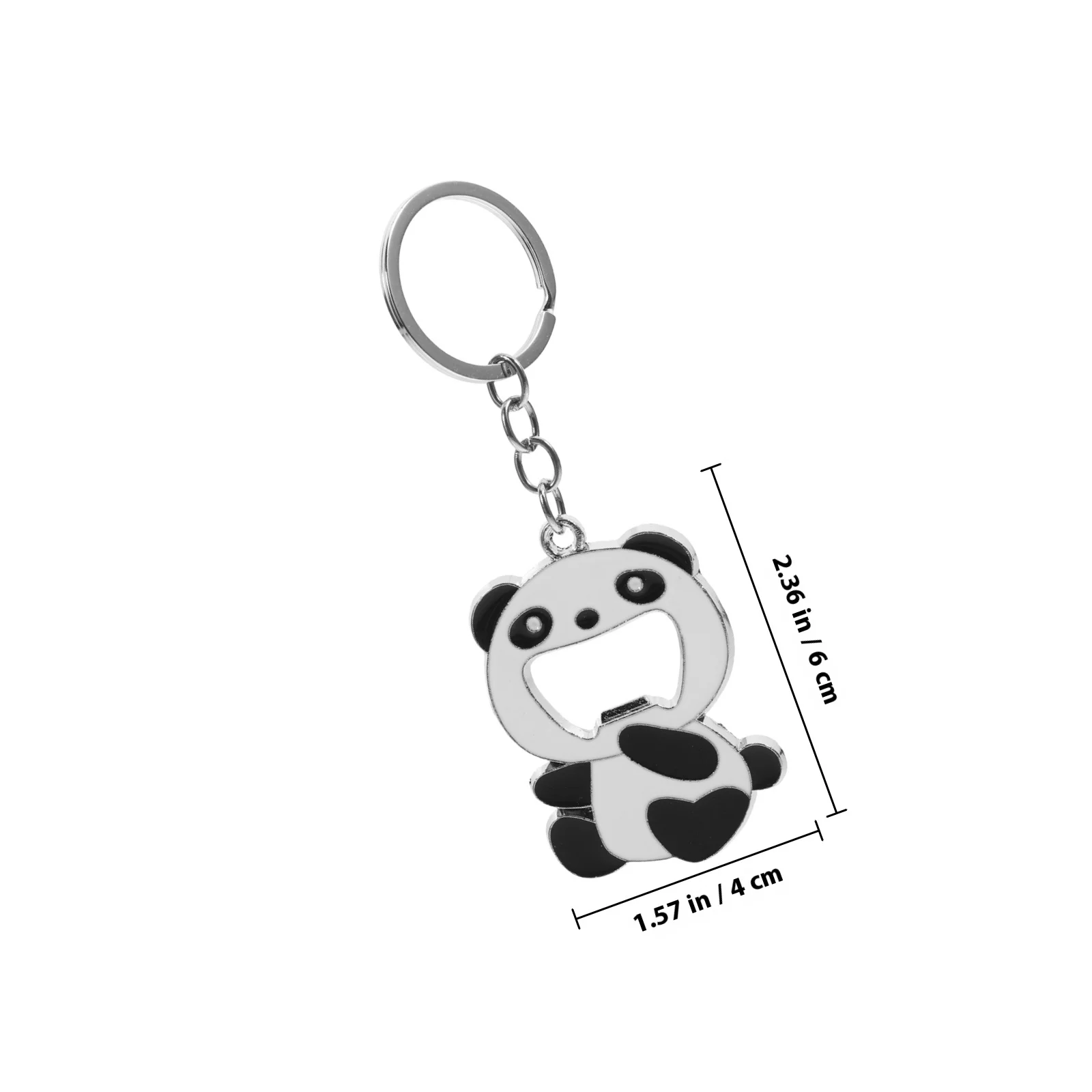 الباندا مفتاح سلسلة المحمولة فتاحة الزجاجات البيرة لطيف الجدة حلقة رئيسية هدية لأصدقاء الأسرة الرجال النساء المفاتيح لطيف #6