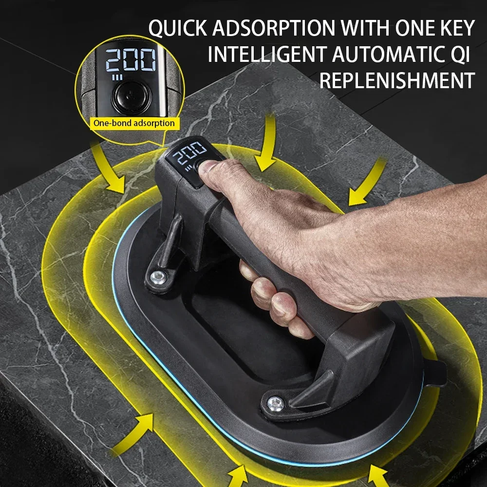 شاشة ديجيتال ذكية مصاصة فراغ كهربائية صناعية 300 كجم تحميل أداة التعامل مع الزجاج والبلاط المعدني الثقيل #2