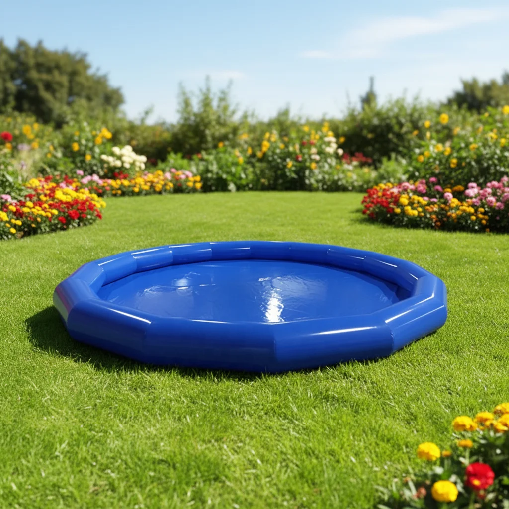 Inflatable Castle, 5m Diameter, PVC Material, Yellow Blue, Bounce House for Kids Adults, Circular Play Center