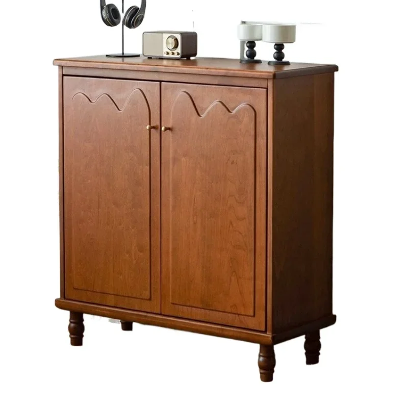 

Nordic solid wood cherry wood shoe simple North American cherry wood cabinet home door porch storage multi-layer storage cabinet