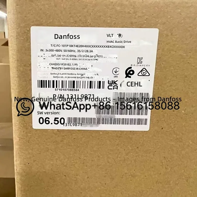 DANFOSS VFD FC-101P18KT4E20H4XXC 131L9871 18.5KW AC Drive Inverter Variable Frequency Drive Motor Speed Controller Industrial
