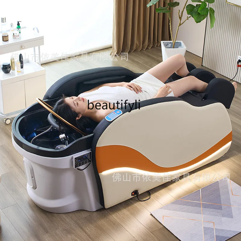 

High-end electric intelligent massage shampoo bed Automatic hairdressing hair treatment bed Barber shop