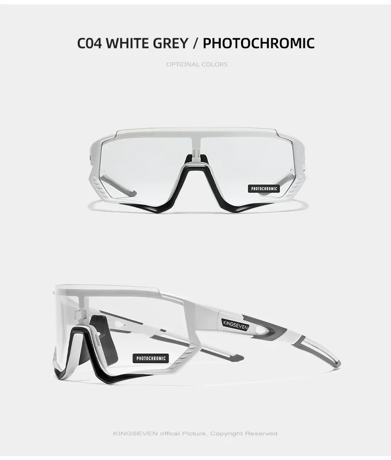 Kingseven photo chrome Fahrrad brille Anti-UV-Männer Fahrrad Fahrrad Sport Radfahren Sonnenbrille MTB Radfahren Klettern großen Rahmen – Detail 6
