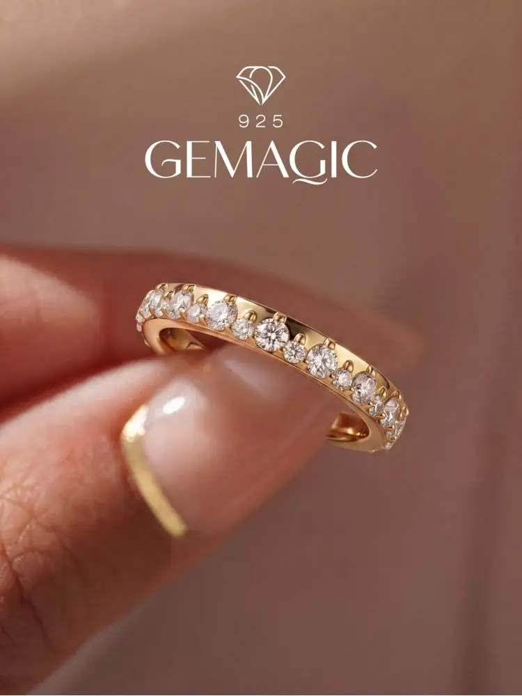 925 Sterling Silver Zircon Fashion Gorgeous Half Circle Round Ring For Women Engagement Anniversary High Quality Fine Jewelry